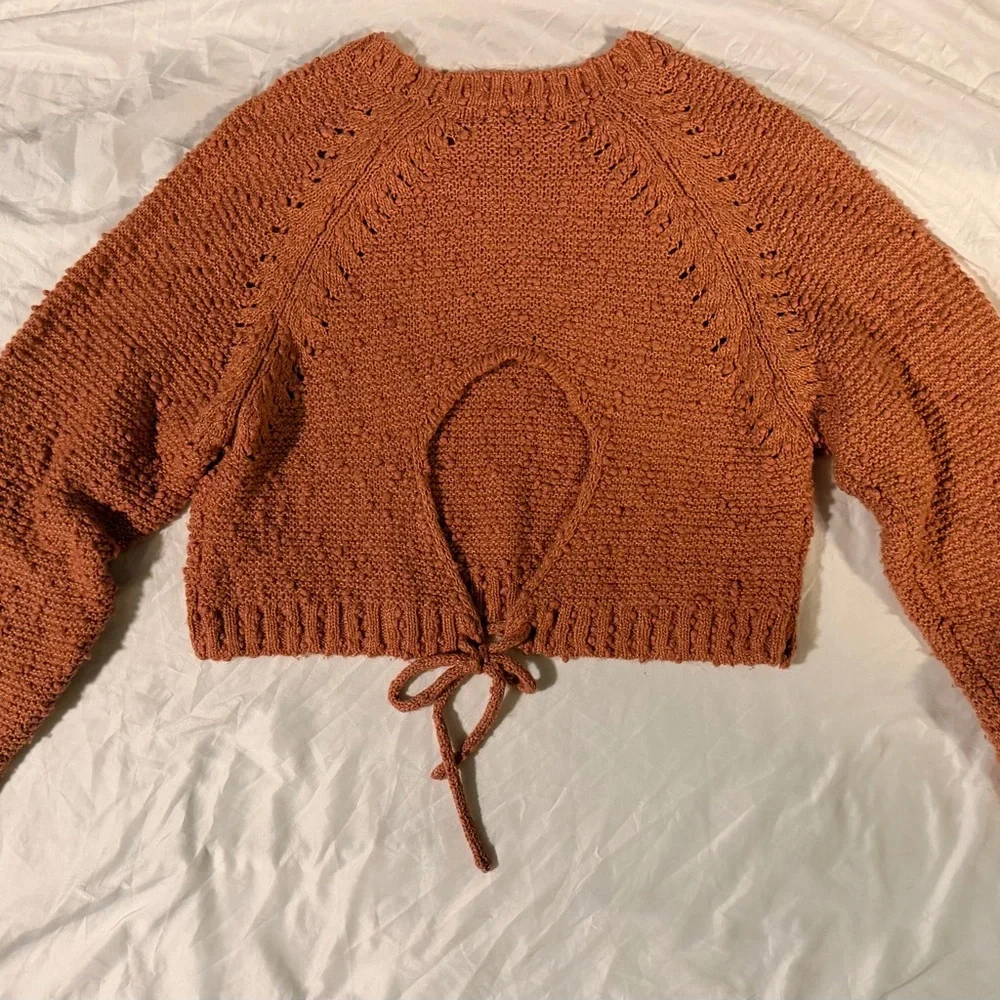 Altar'd State Terracotta Crew Neck Sweater - Picture 4 of 9